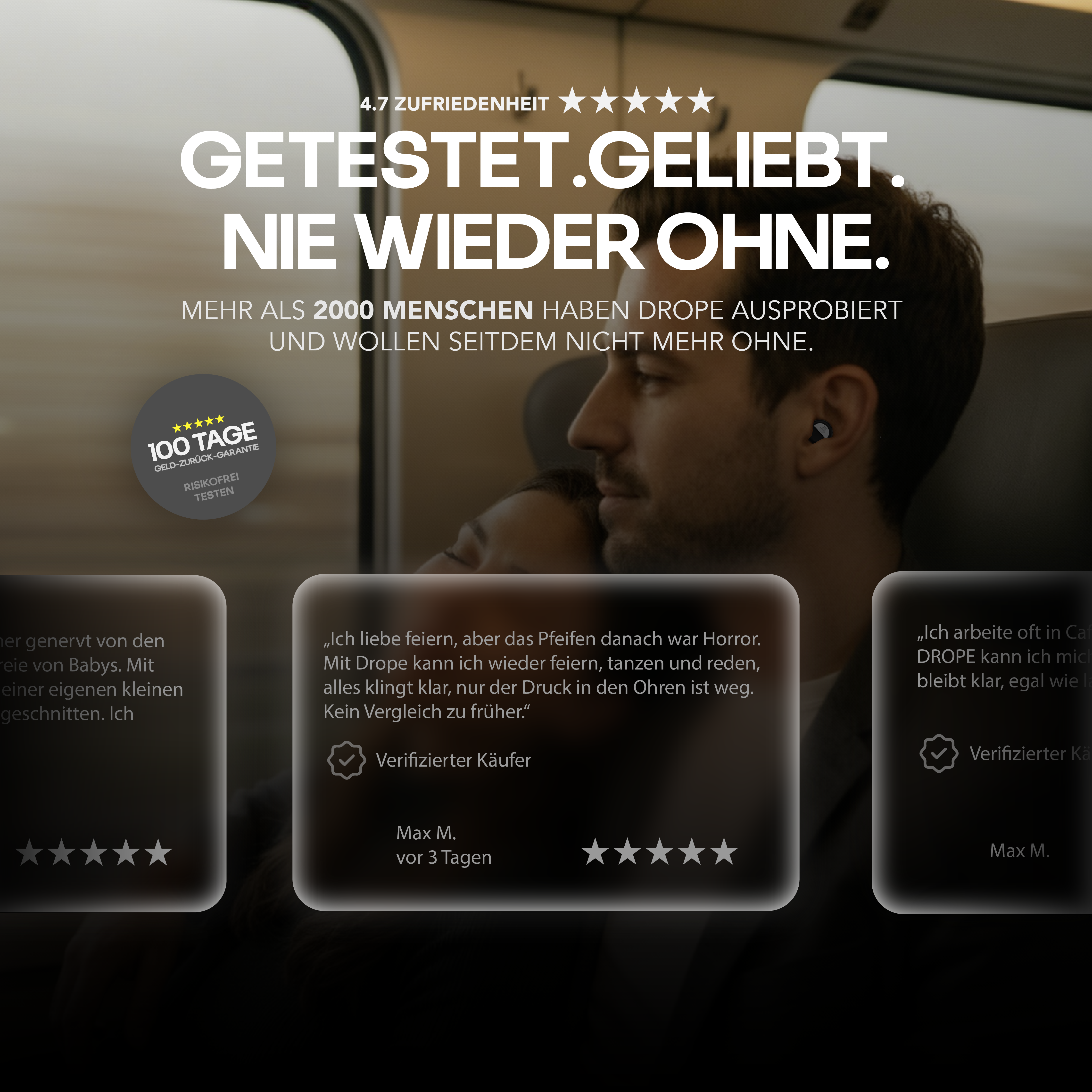 DROPE CLEAR 2 - GEHÖRSCHUTZ FÜR DEN ALLTAG